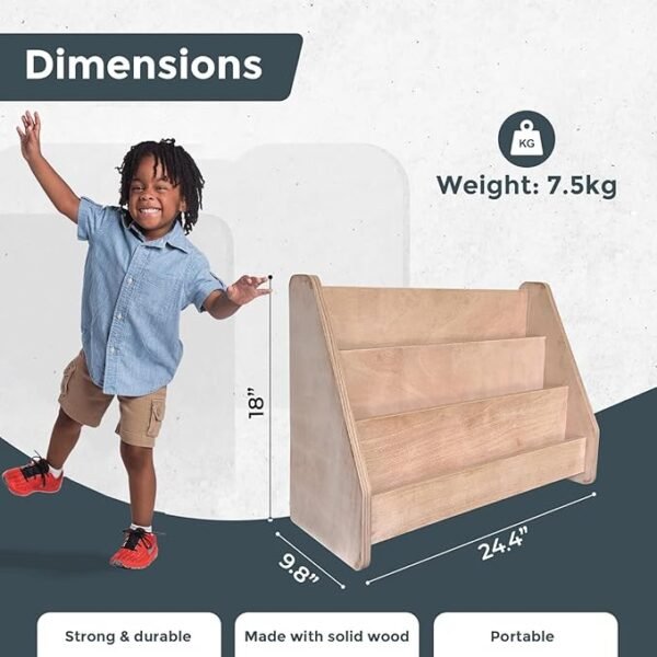 WonderVed Montessori Book Shelf for Kids Room