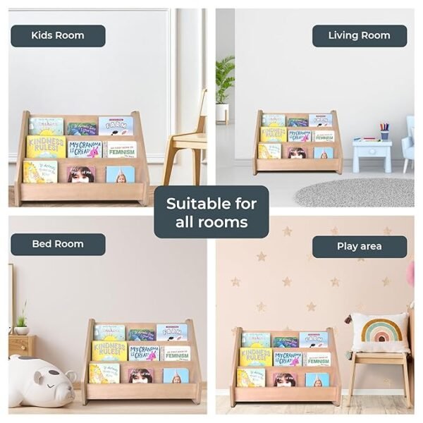 WonderVed Montessori Book Shelf for Kids Room