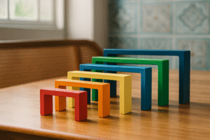 Wooden Rainbow Stacker Toy for Kids