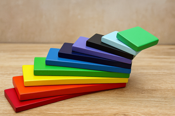Wooden Rainbow Plates Stacking Toy